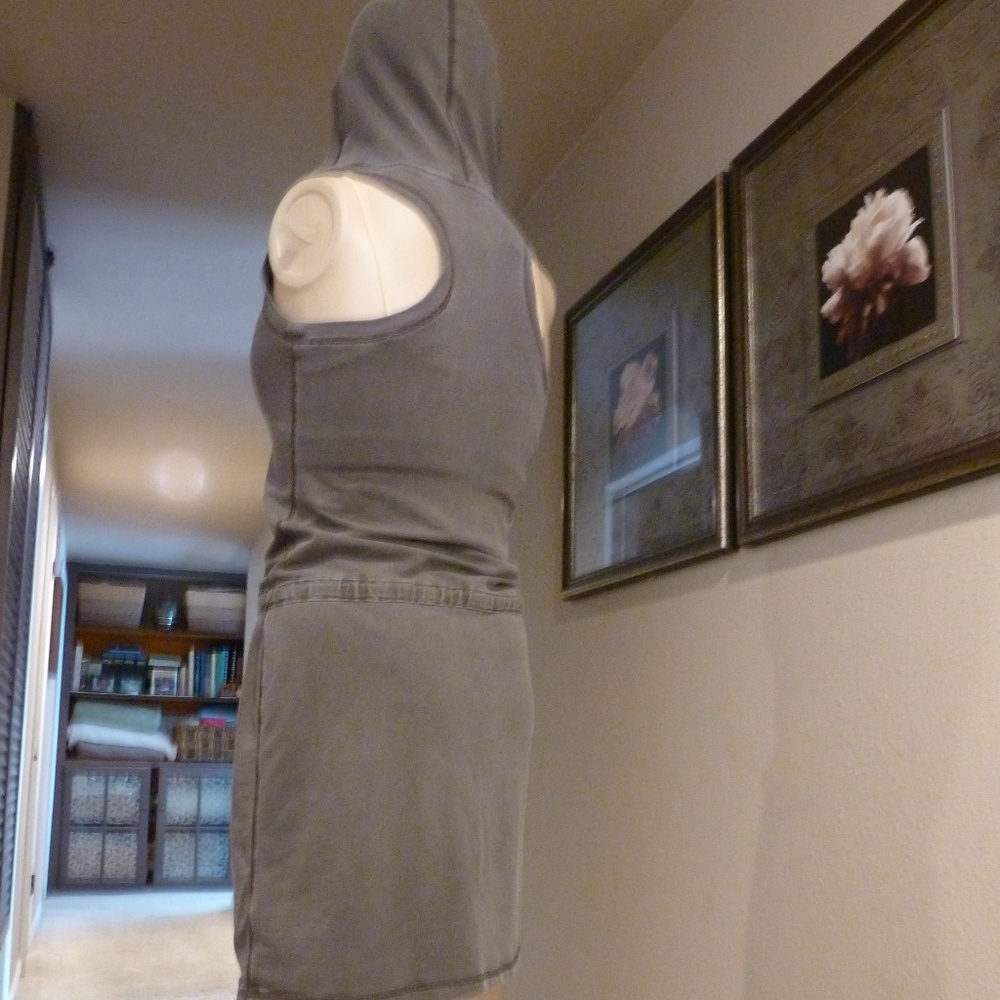 The Gap Chocolate Sweatshirt Dress with Hoodie